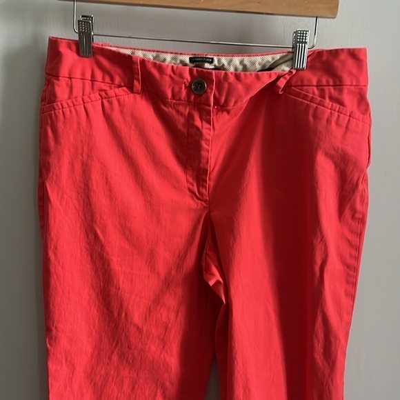 Talbots Perfect Crop Pants Coral Size 12 - Picture 3 of 10